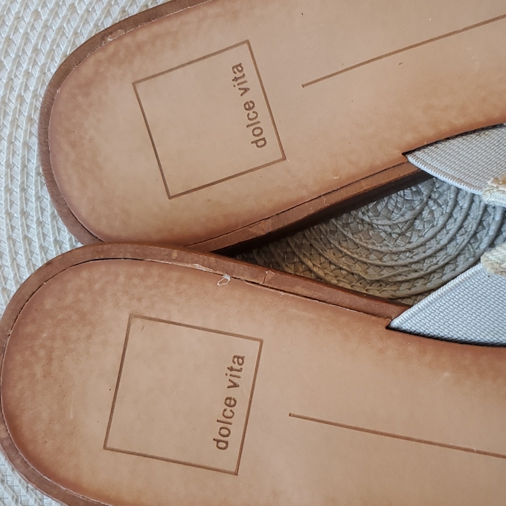 Dolce Vita Denim Bow Slides 7.5 - Picture 6 of 8